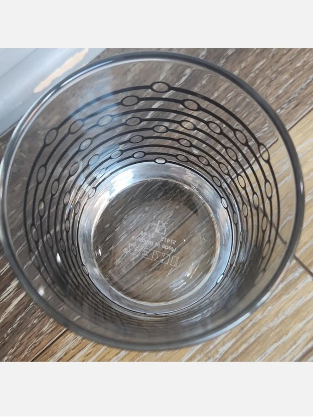 IKEA Clear Black Lines Dots Glass Juice Cup - Picture 5 of 7